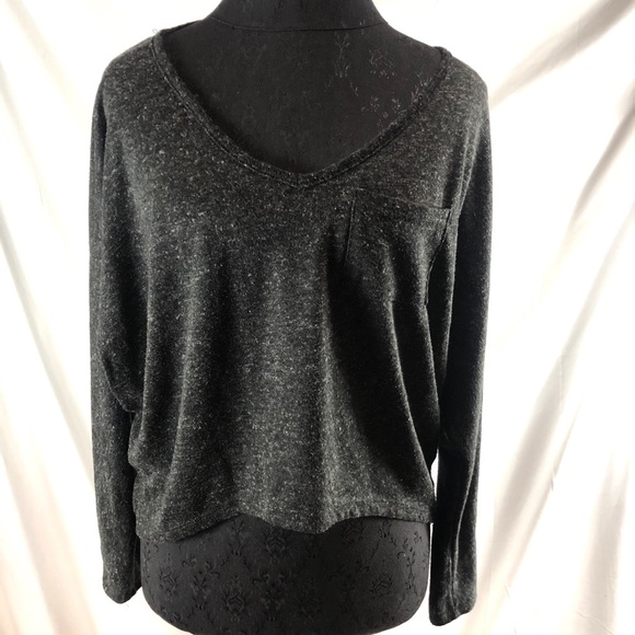 Kirra Sweaters - Grey oversized womens long sleeve shirt loungewear